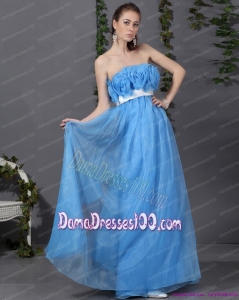 2015 Dama Prom Dresses with Hand Made Flowers and Sash