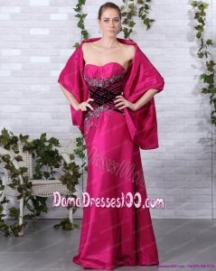 2015 Popular Sweetheart Floor Length Dama Dresses with Beading