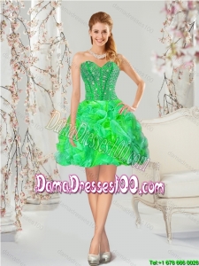 Elegant Multi-color Group Buying Dama Dresses with Beading and Ruffles