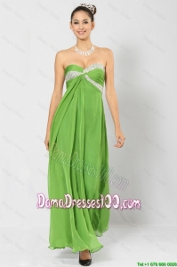 Most Popular Sweetheart Ankle Length Dama Dresses with Sequins