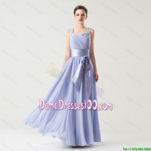 Hot Sale Straps Dama Gowns with Bowknot and Beading