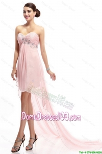 Best Selling Sweetheart Beaded Dama Gowns with High Low