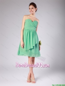 Exquisite Sweetheart Short Ruching and Belt Dama Dresses