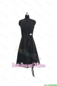Custom Made 2016 Beading Black High Low Dama Dress