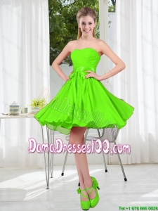 2016 Summer A Line Sweetheart Dama Dresses in Spring Green