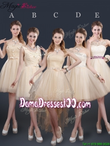 Sweet Short Dama Dresses with Appliques and Belt
