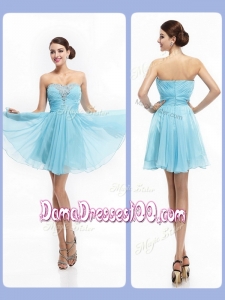 Top Selling Strapless Short Affordable Dama Dresses with Beading