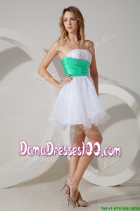 Romantic Belted and Beaded Dama Dress in Mini Length