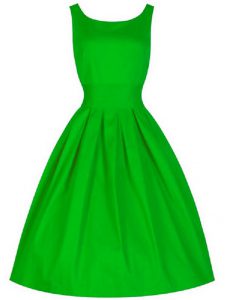 Knee Length A-line Sleeveless Green Dama Dress Lace Up