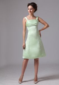 Apple Green Knee-length Dama Quince Dresses with Open Back