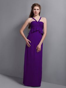 Eggplant Purple Dresses For Damas with Waist-Defining Peplums