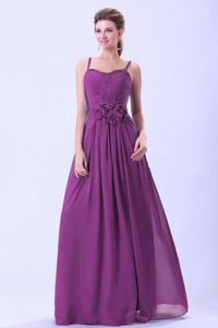 Spaghetti Straps Floor-length 15 Dresses For Damas in Purple