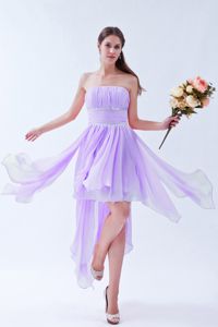 Lilac 15 Dresses for Damas Decorated with Handkerchief and Beading Sash