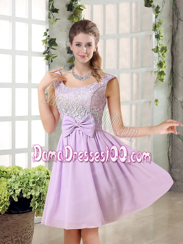 2015 Brand New Style A Line Chiffon Dama Dress