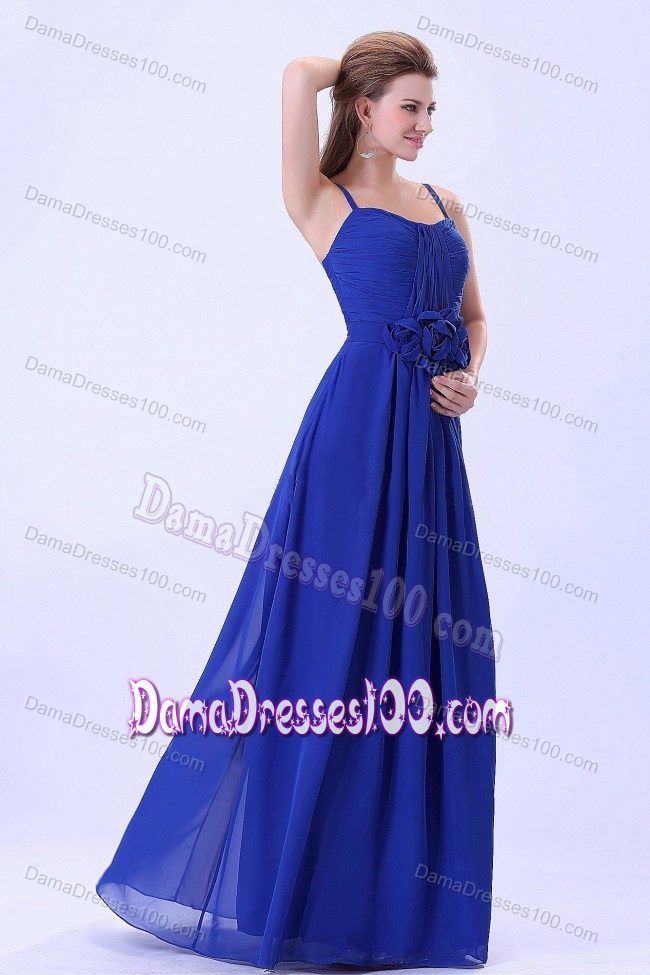 Royal Blue Dama Quinceanera Dresses Spaghetti Straps in Summer