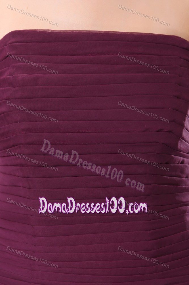 Cheap Damas Dresses For Quince Burgundy Strapless with Ruches
