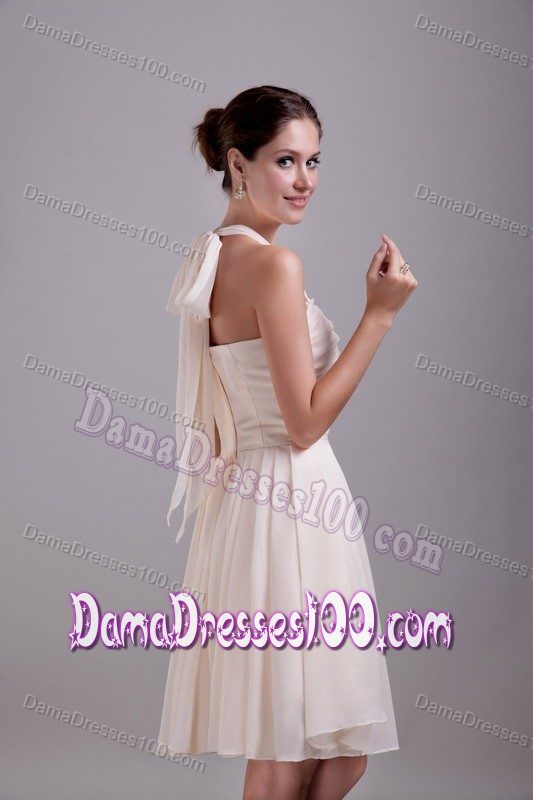 Halter Short Chiffon Elegant 15 Dresses For Damas with Beading