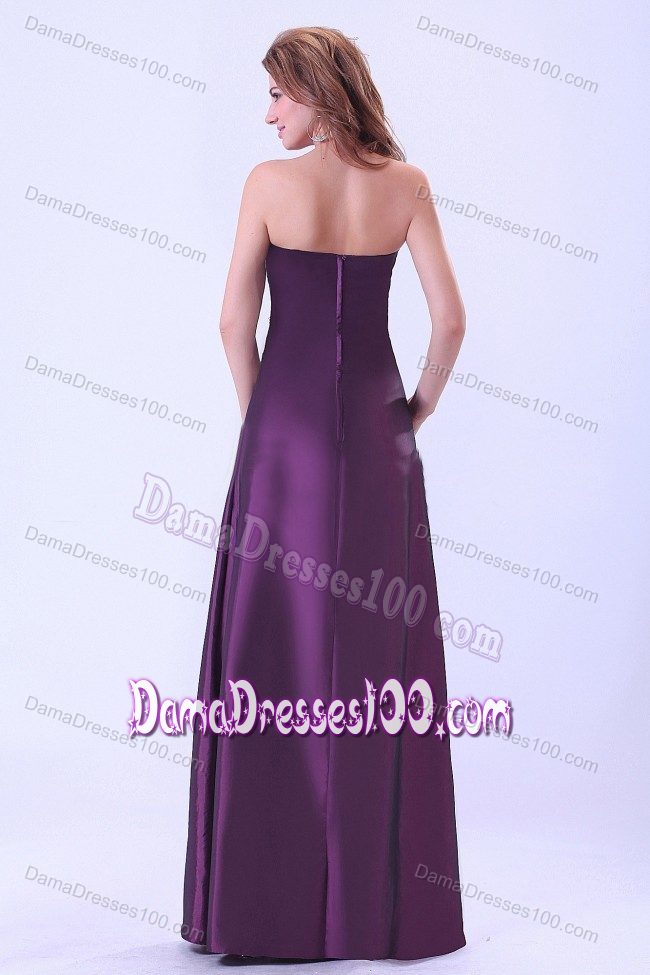 Cheap Dark Purple Dama Dress for Quinceanera A-line Strapless