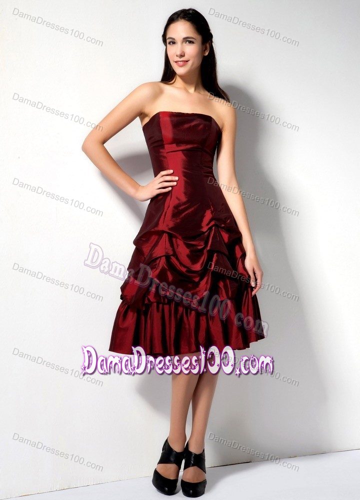burgundy dresses for damas