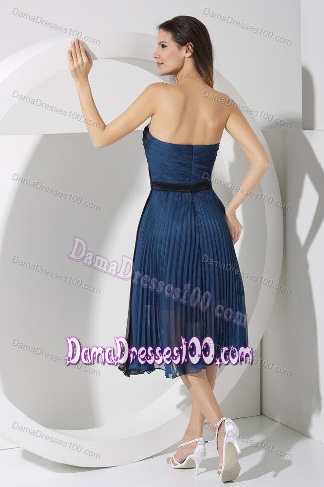Multi-color Sweetheart Pleated Chiffon Zipper Up Back Dama Gown