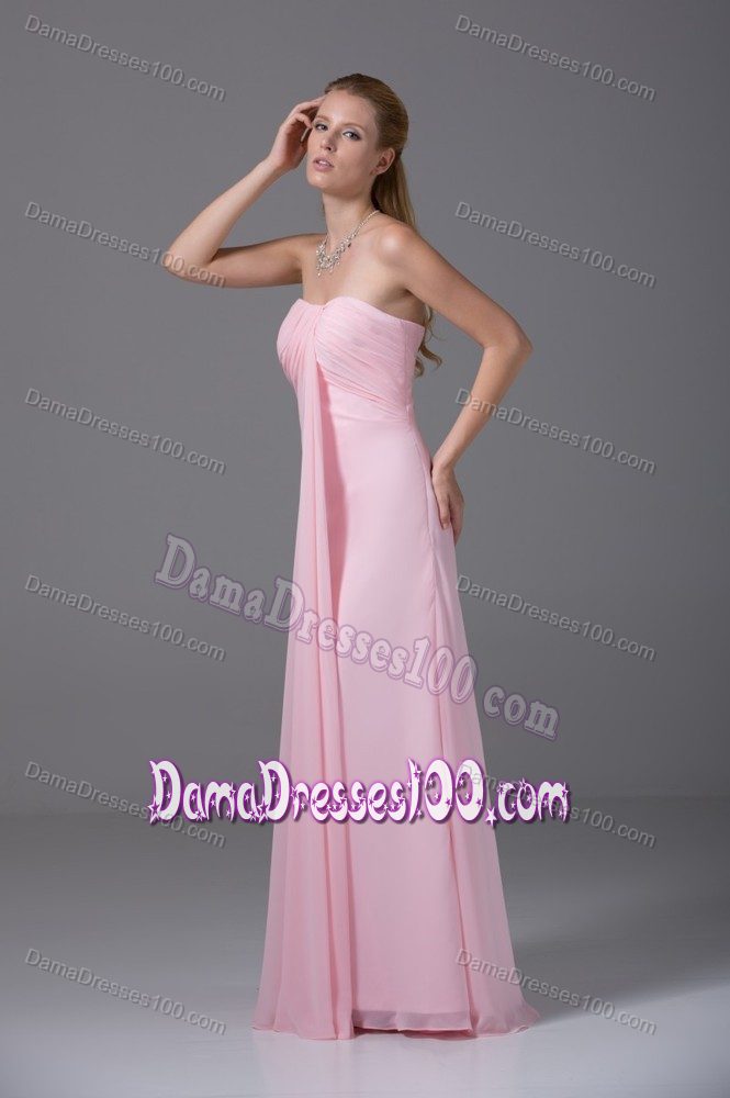Empire 2013 Quinceanera Damas Dresses for Girls in Pink to Floor-length