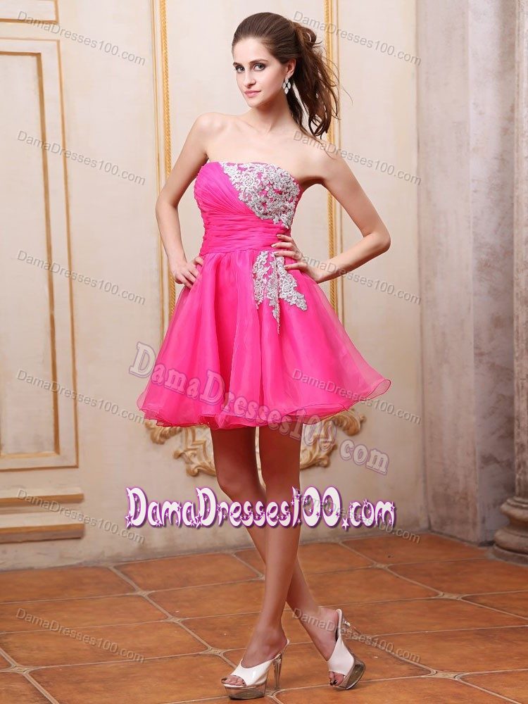 Hot Pink Dama Dresses 2017 Cheap 15 Dresses