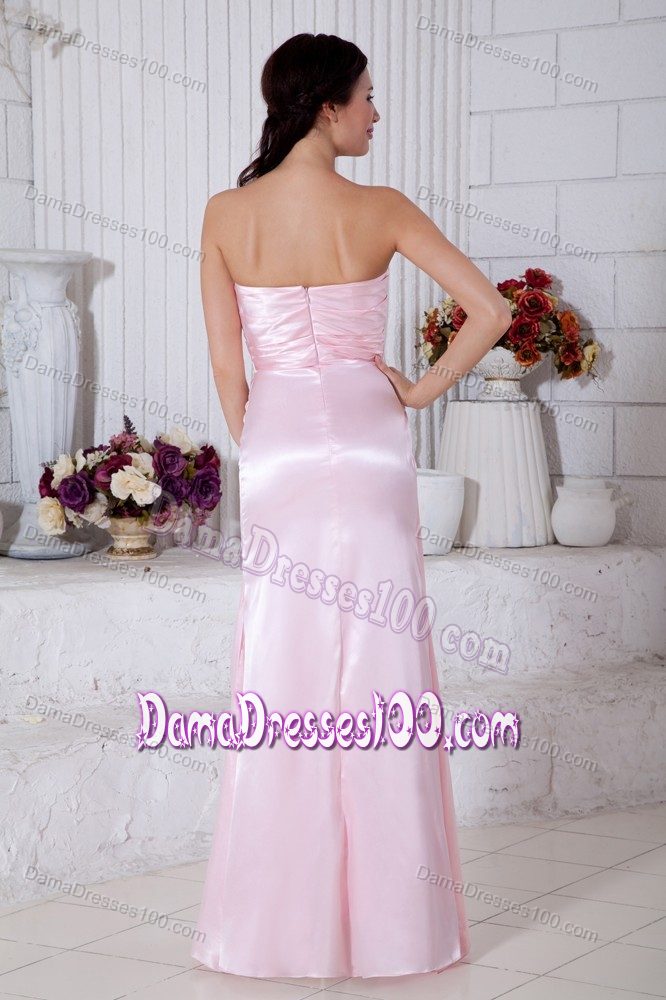 New Arrival Ruched Light Pink Dama Dresses Empire Strapless