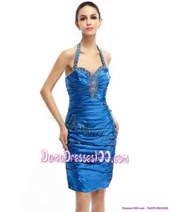 Discount Halter Top Beading and Ruching Fabulous Dama Dresses for 2015