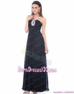 2015 The Most Popular Black Plus Size Dama Dresses with Beading