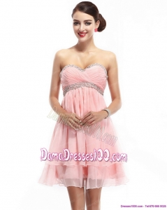 Beautiful Sweetheart 2015 Prom Dress with Beading and Ruching