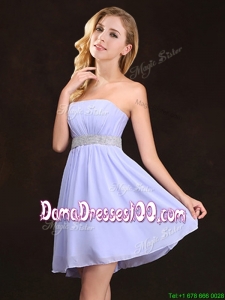 Summer Best Sequined Decorated Waist Dama Dress in Lavender