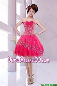2015 Summer New Style Sweetheart Dama Dresses For Quinceanera with Embroidery