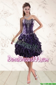 Beautiful Sweetheart Ruffles and Embroidery Dama Dresses for 2015 Fall