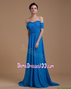 2016 Popular Empire Strapless Dama Dresses with Ruching