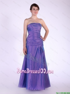 2016 Super Hot Strapless Purple Dama Dresses with Beading