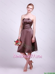 Classical Strapless Short Dama Dresses with Ruching