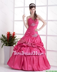 A Line Sweetheart 2016 Dama Gowns with Pick Ups and Beading
