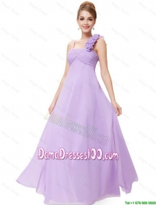 2016 New Style Straps Lavender Dama Dresses with Ruching
