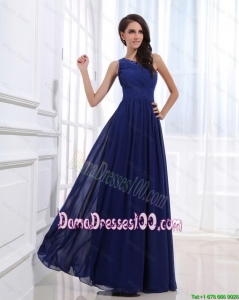 Fashionable Empire One Shoulder Dama Gowns with Beading