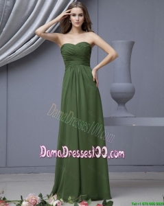 2016 Modern Empire Sweetheart Dama Dresses with Ruching