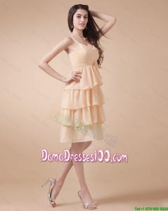 Empire Straps Cheap Dama Dresses with Hand Made Flowers