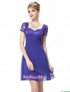 Modest Sweetheart Short Dama Dresses with Lace