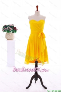 2016 Fall Smart Empire Sweetheart Dama Dresses with Ribbons