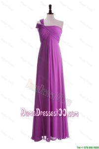 Custom Made Empire One Shoulder Dama Dresses with Ruching