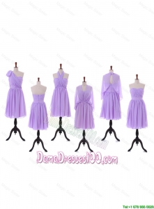 2016 Custom Made Empire Dama Dresses with Ruching in Lavender