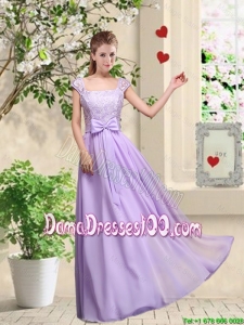 New Style Laced and Bowknot Dama Dresses with Square