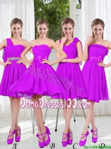 Pretty Sweetheart Beading Short Dama Dresses in Purple