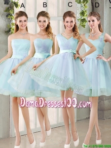 2016 Summer A Line Bridesmaid Dresses with Belt