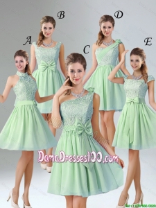 Romantic Short Bridesmaid Dresses with Hand Made Flower for Wedding Party