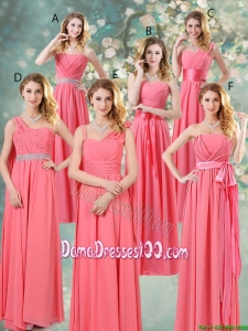 Fashionable Ruched Wholesales Dama Dresses in Watermelon Red